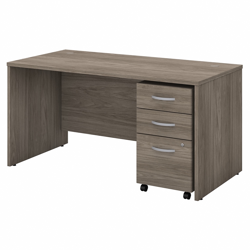 Studio C 60W x 30D Office Desk with Drawers in Modern Hickory - Engineered Wood