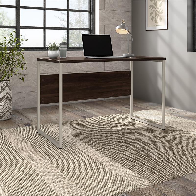 Hybrid 48W x 24D Computer Table Desk in Black Walnut - Engineered Wood