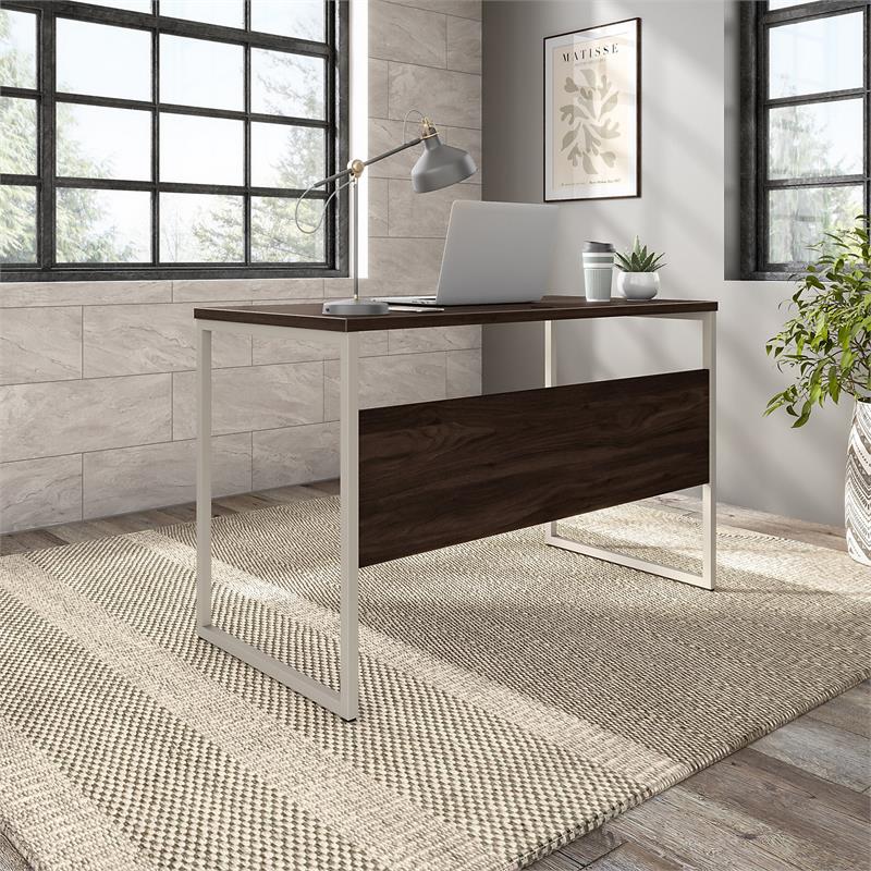 Hybrid 48W x 24D Computer Table Desk in Black Walnut - Engineered Wood
