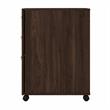 Hybrid 3 Drawer Mobile File Cabinet in Black Walnut - Engineered Wood