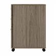 Hybrid 3 Drawer Mobile File Cabinet in Modern Hickory - Engineered Wood