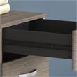Hybrid 3 Drawer Mobile File Cabinet in Modern Hickory - Engineered Wood