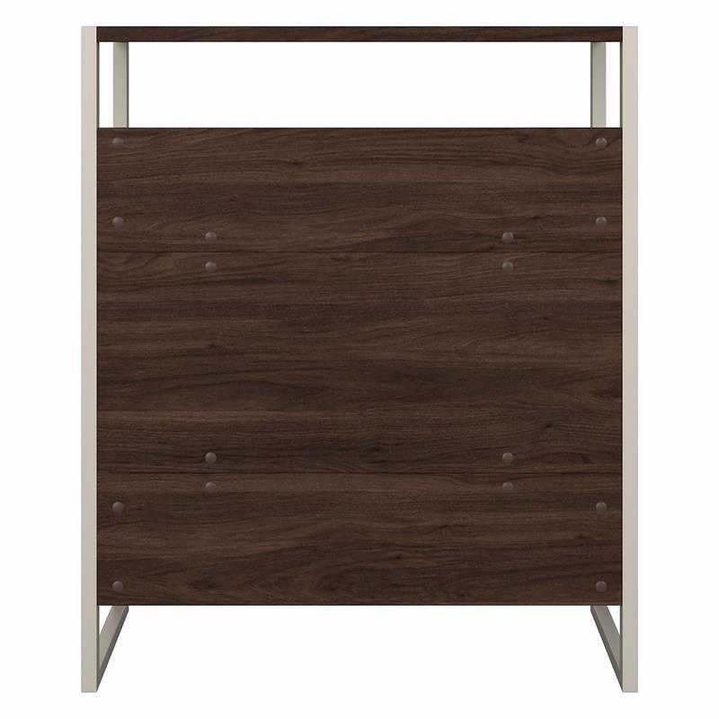 Hybrid 36W Bookcase Hutch in Black Walnut - Engineered Wood