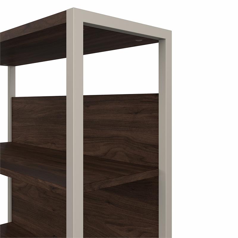 Hybrid 36W Bookcase Hutch in Black Walnut - Engineered Wood