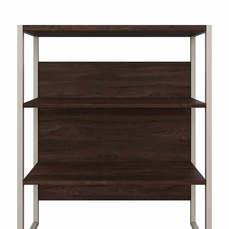 Hybrid 36W Bookcase Hutch in Black Walnut - Engineered Wood