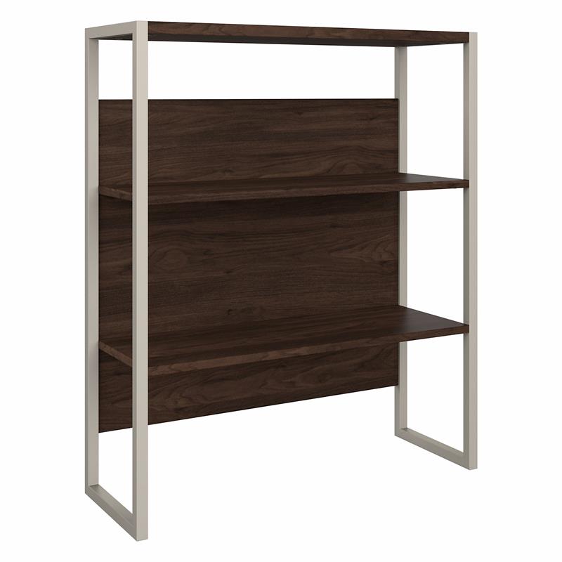 Hybrid 36W Bookcase Hutch in Black Walnut - Engineered Wood