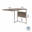 Hybrid 42W x 24D Desk Return/Bridge in Modern Hickory - Engineered Wood