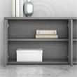Studio C Low Storage Cabinet with Doors in Platinum Gray - Engineered Wood