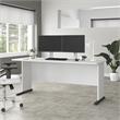 Studio A 72W Computer Desk in White - Engineered Wood