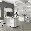 Studio A 72W Computer Desk in White - Engineered Wood
