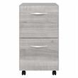 Hybrid 2 Drawer Mobile File Cabinet in Platinum Gray - Engineered Wood
