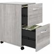 Hybrid 2 Drawer Mobile File Cabinet in Platinum Gray - Engineered Wood