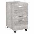 Hybrid 2 Drawer Mobile File Cabinet in Platinum Gray - Engineered Wood