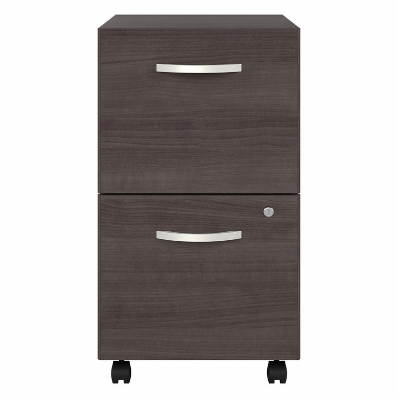Hybrid 2 Drawer Mobile File Cabinet in Storm Gray - Engineered Wood