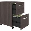 Hybrid 2 Drawer Mobile File Cabinet in Storm Gray - Engineered Wood