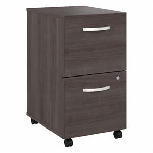 Hybrid 2 Drawer Mobile File Cabinet in Storm Gray - Engineered Wood