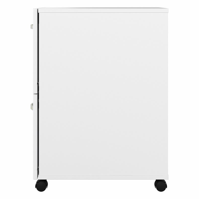 Hybrid 2 Drawer Mobile File Cabinet in White - Engineered Wood