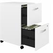 Hybrid 2 Drawer Mobile File Cabinet in White - Engineered Wood