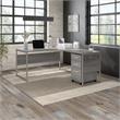 Hybrid 60W x 30D Computer Table Desk in Platinum Gray - Engineered Wood