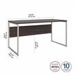 Hybrid 60W x 30D Computer Table Desk in Storm Gray - Engineered Wood