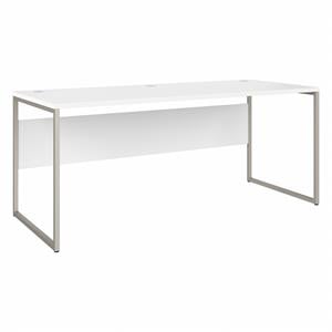 Hybrid 72W x 30D Computer Table Desk in White - Engineered Wood