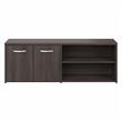 Hybrid Low Storage Cabinet with Doors in Storm Gray - Engineered Wood