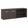 Hybrid Low Storage Cabinet with Doors in Storm Gray - Engineered Wood