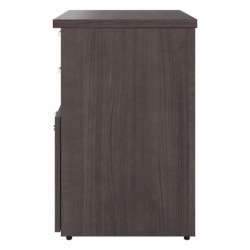Hybrid Office Storage Cabinet with Drawers in Storm Gray - Engineered Wood
