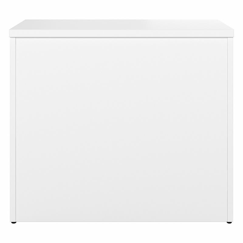 Hybrid Office Storage Cabinet with Drawers in White - Engineered Wood