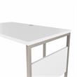 Hybrid 42W x 24D Desk Return/Bridge in White - Engineered Wood