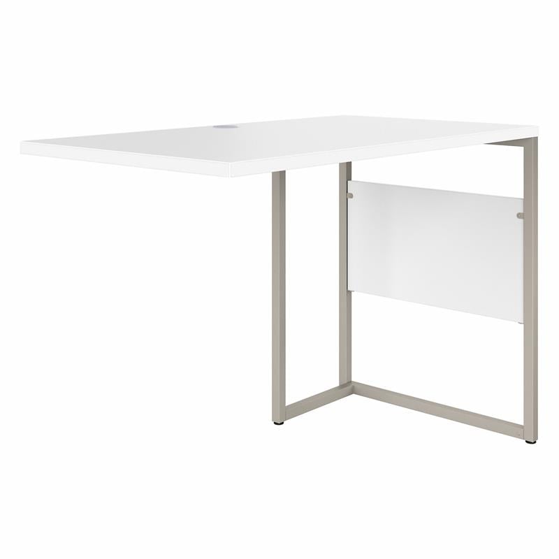 Hybrid 42W x 24D Desk Return/Bridge in White - Engineered Wood