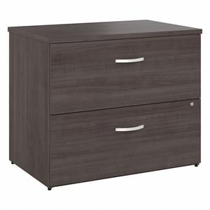 Hybrid 2 Drawer Lateral File Cabinet in Storm Gray - Engineered Wood