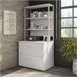 Hybrid 2 Drawer Lateral File Cabinet in White - Engineered Wood