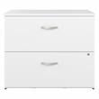 Hybrid 2 Drawer Lateral File Cabinet in White - Engineered Wood