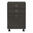 Echo 3 Drawer Mobile File Cabinet in Charcoal Maple - Engineered Wood