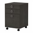 Echo 3 Drawer Mobile File Cabinet in Charcoal Maple - Engineered Wood