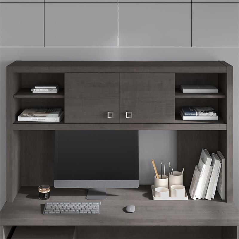 Echo 60W Hutch in Charcoal Maple - Engineered Wood