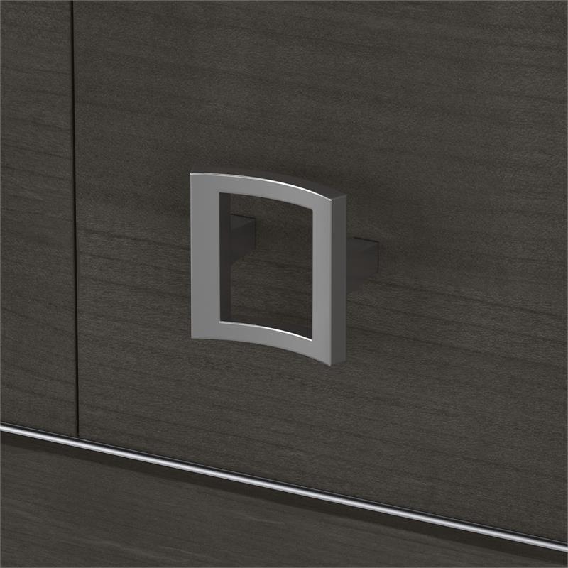 Echo 60W Hutch in Charcoal Maple - Engineered Wood