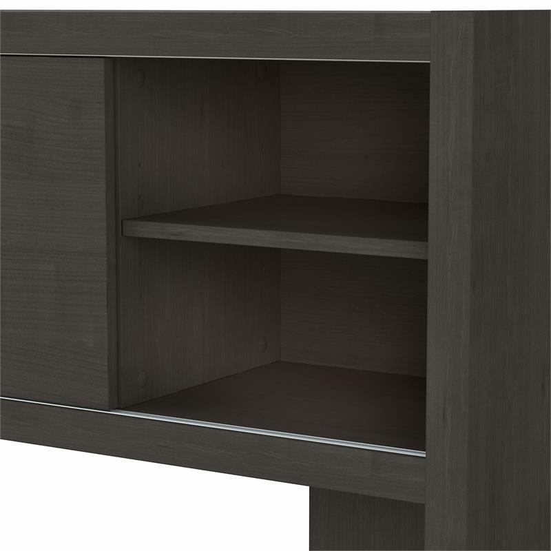 Echo 60W Hutch in Charcoal Maple - Engineered Wood