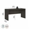 Echo 60W Credenza Desk in Charcoal Maple - Engineered Wood