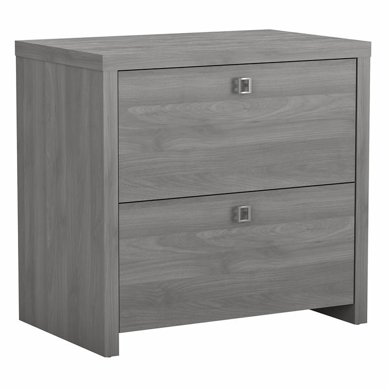 Echo 2 Drawer Lateral File Cabinet in Modern Gray - Engineered Wood