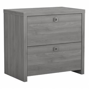 Echo 2 Drawer Lateral File Cabinet in Modern Gray - Engineered Wood
