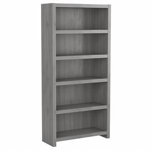 Echo 5 Shelf Bookcase in Modern Gray - Engineered Wood