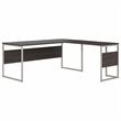 Hybrid 72W x 30D L Shaped Table Desk in Storm Gray - Engineered Wood