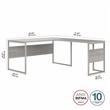 Hybrid 60W x 30D L Shaped Table Desk in Platinum Gray - Engineered Wood