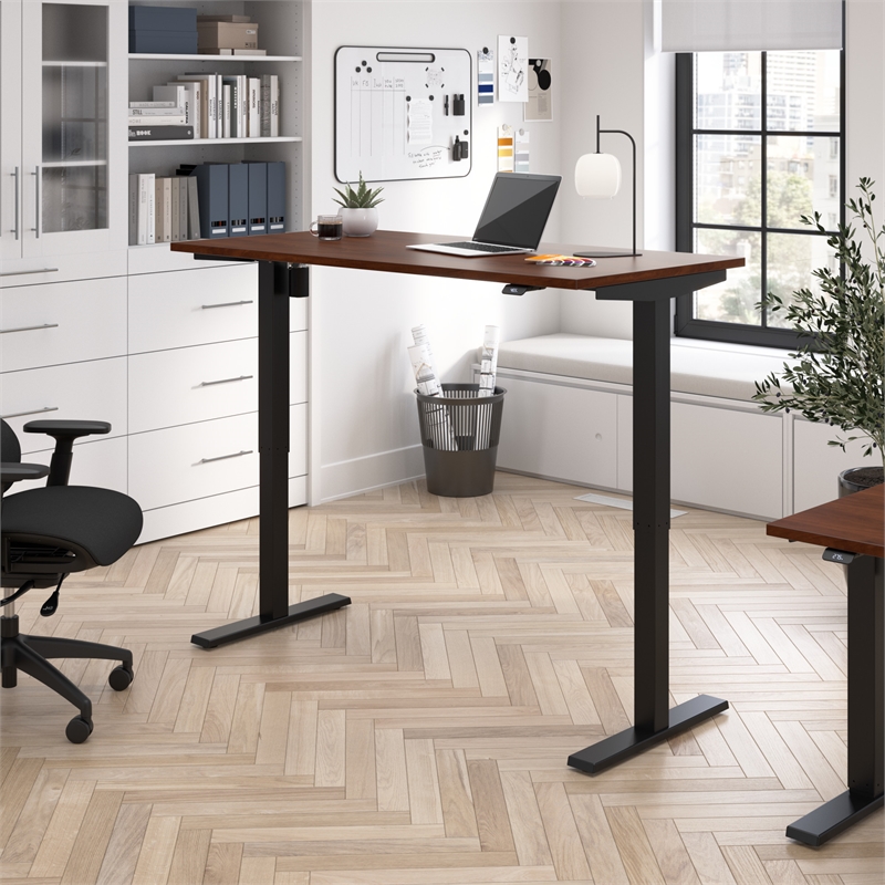 Move 40 Series 60W Adjustable Standing Desk in Hansen Cherry - Engineered Wood
