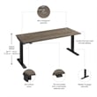 Move 40 Series 72W Adjustable Standing Desk in Modern Hickory - Engineered Wood