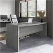 Echo 72W Bow Front Desk in Modern Gray - Engineered Wood