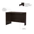 Studio C 42W Desk Return in Black Walnut - Engineered Wood