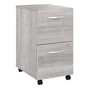 Studio A 2 Drawer Mobile File Cabinet in Platinum Gray - Engineered Wood
